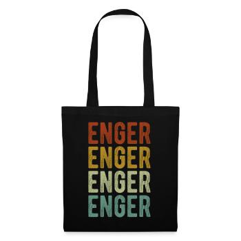 Enger Stadt Retro Vintage - Stoffbeutel - Schwarz - Vorne