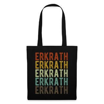 Erkrath Stadt Retro Vintage - Stoffbeutel - Schwarz - Vorne