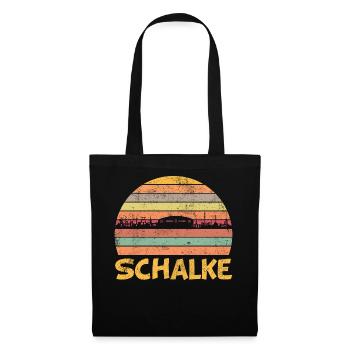 Schalke Skyline Retro Ruhrpott - Stoffbeutel - Schwarz - Vorne