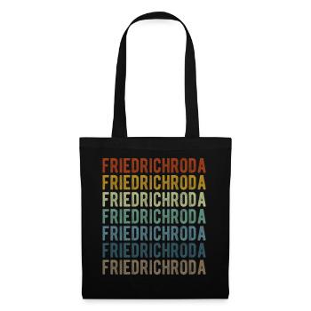 Friedrichroda Stadt Retro Vintage - Stoffbeutel - Schwarz - Vorne