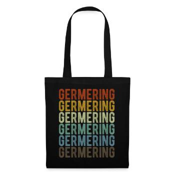 Germering Stadt Retro Vintage - Stoffbeutel - Schwarz - Vorne