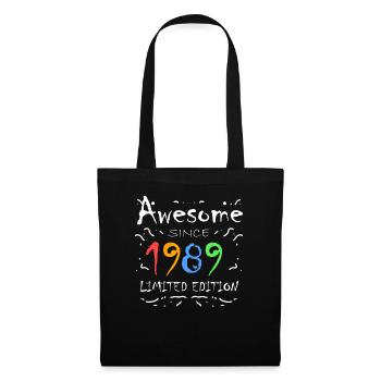 1989 - Jahrgang 1989 - Fantastisch seit 1989 - Stoffbeutel - Schwarz - Vorne