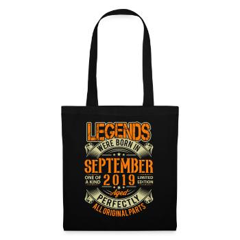 Légende d’anniversaire de septembre 2019 - Sac en tissu - noir - Devant