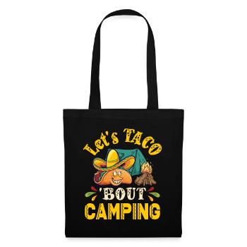 Tacos à propos de Camping Funny Glamping - Sac en tissu - noir - Devant