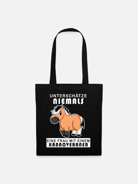 Hannoveraner Pferd Hauspferd - Stoffbeutel - Schwarz