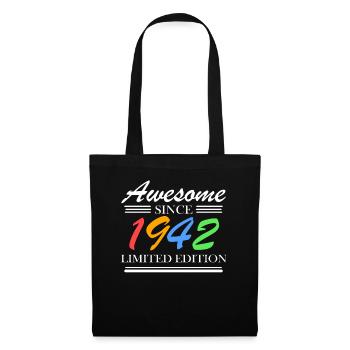 1942 - Jahrgang 1942 - Fantastisch seit 1942 - Stoffbeutel - Schwarz - Vorne