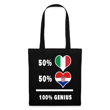 Brillant Italie et Croatie / Cadeau - Sac en tissu - noir - Devant