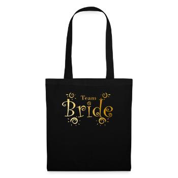 Team Bride dans la célébration de mariage d’or - Sac en tissu - noir - Devant