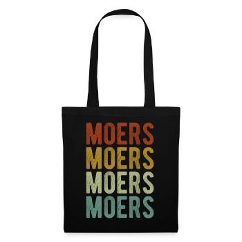 Moers Stadt Retro Vintage - Stoffbeutel - Schwarz - Vorne
