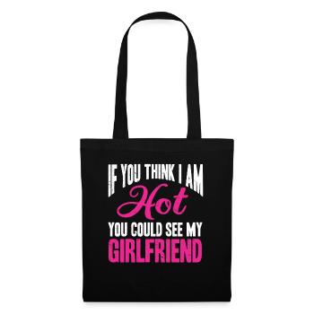 Si vous pensez que je suis mignon, vous devriez voir ma petite amie - Sac en tissu - noir - Devant