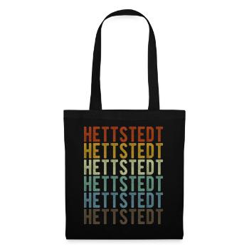 Hettstedt Stadt Retro Vintage - Stoffbeutel - Schwarz - Vorne