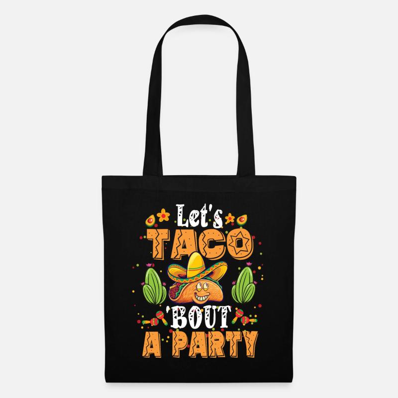 Let's Taco Bout A Party Taco Geburtstag - Stoffbeutel - Schwarz