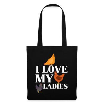 J’aime mes dames Poulet Poussins Poussins Poulets - Sac en tissu - noir - Devant