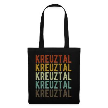 Kreuztal Stadt Retro Vintage - Stoffbeutel - Schwarz - Vorne