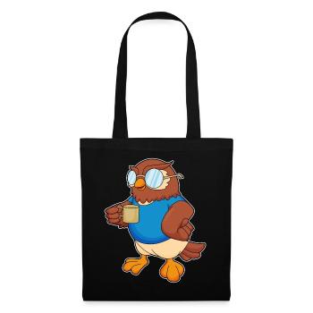 Tasse de Hibou - Sac en tissu - noir - Devant