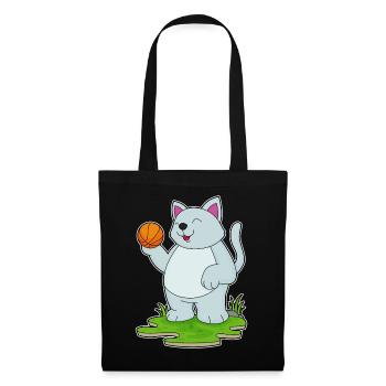 Chat Basketteur Basketteur - Sac en tissu - noir - Devant