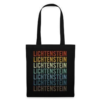 Lichtenstein Stadt Retro Vintage - Stoffbeutel - Schwarz - Vorne