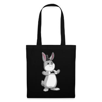 Bunny Gentleman Top Hat - Tote Bag - black - Front