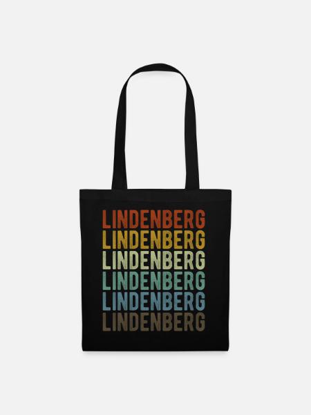Lindenberg Stadt Retro Vintage - Stoffbeutel - Schwarz