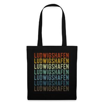 Ludwigshafen City Retro Vintage - Tote Bag - black - Front