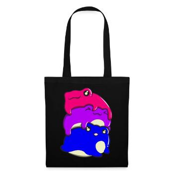 Bisexueller Stolz Froschhaufen Bisexuelle Flagge B - Stoffbeutel - Schwarz - Vorne