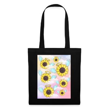 Angelcore Aesthetic Sunflower Angel - Tote Bag - black - Front