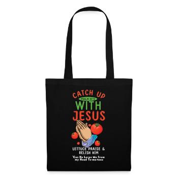 Priez que Tomato rattrape Jésus Christian - Sac en tissu - noir - Devant