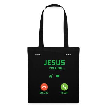 Jésus Appel Accepter Seigneur Dieu Chrétien Amour Jésus - Sac en tissu - noir - Devant