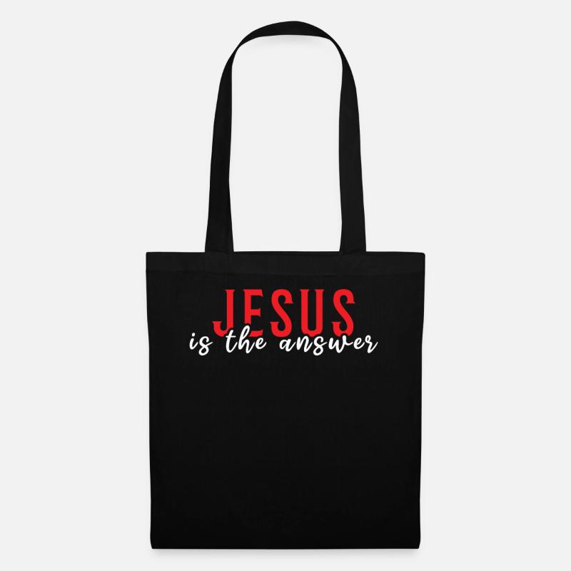Jesus Is The Answer Lord God Christian Pastor - Stoffbeutel - Schwarz