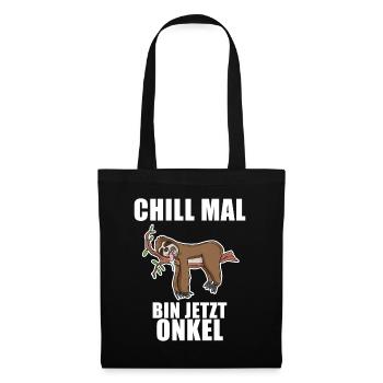 Neffe Onkel Geschenk - Werdender Onkel - Stoffbeutel - Schwarz - Vorne