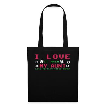 J’aime ma tante Jouer Aux Jeux Vidéo Amateurs de Jeux - Sac en tissu - noir - Devant