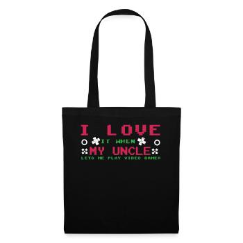 Love My Uncle Play Video Game Lover Gaming - Tote Bag - black - Front