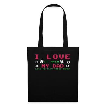 J’aime mon père Jouer aux jeux vidéo amateurs de jeux - Sac en tissu - noir - Devant