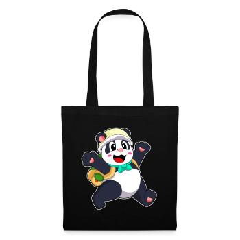 Panda Schüler Rucksack Schule - Stoffbeutel - Schwarz - Vorne