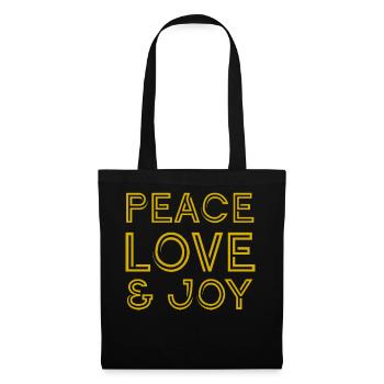 Peace Love and Joy - Tote Bag - black - Front