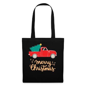 Merry Christmas Car Shirt Xmas - Tote Bag - black - Front