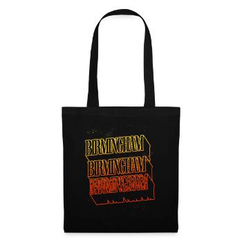 Birmingham England UK City Skyline Home Font - Tote Bag - black - Front