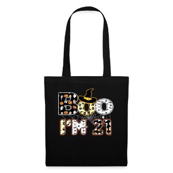 Halloween Pattern Spider Creatures Naissance Age 21 - Sac en tissu - noir - Devant