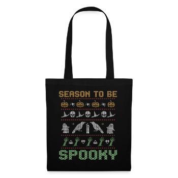 Stitch Pattern Horror Creatures Spooky Halloween - Tote Bag - black - Front