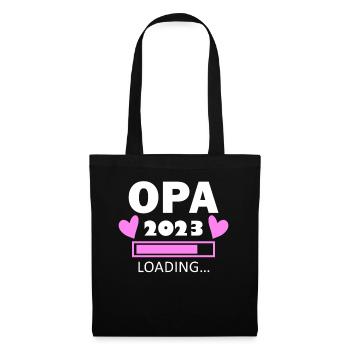 Opa 2023 loading - Opa werden - Bald Opa - Stoffbeutel - Schwarz - Vorne