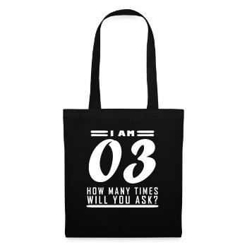 I am 3 – 3rd birthday gift - Tote Bag - black - Front
