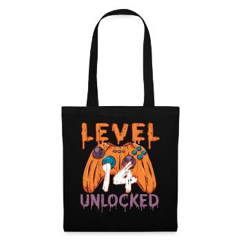 Halloween Pattern Pumpkin Game Gamer Birth Age 14 - Tote Bag - black - Front
