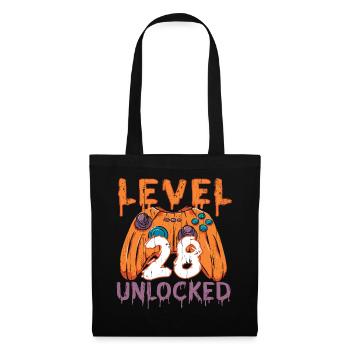 Halloween Pattern Pumpkin Game Gamer Birth Age 28 - Tote Bag - black - Front