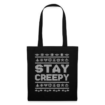 Stitch Pattern Funny Creatures Creepy Halloween - Tote Bag - black - Front
