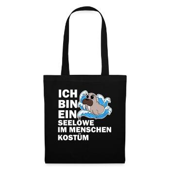 Walross - Stoffbeutel - Schwarz - Vorne