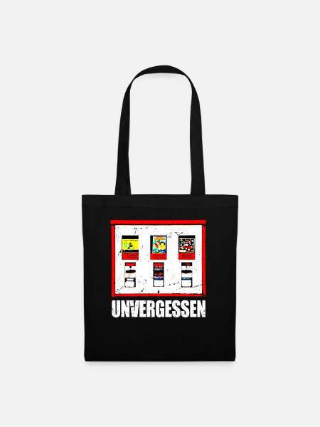 Kaugummiautomat Unvergessen 90er Party 80er Jahre - Stoffbeutel - Schwarz