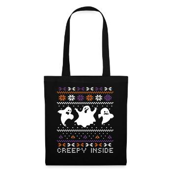 Stitch Pattern Ghost Creatures Inside Halloween - Tote Bag - black - Front