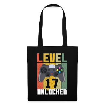 Vintage Gamer Video Game Lover Age 17 Unlocked - Tote Bag - black - Front