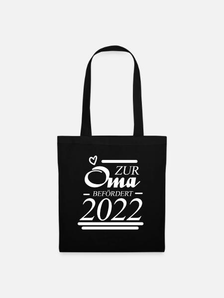 Oma 2022 - Werdende Oma 2022 - Stoffbeutel - Schwarz
