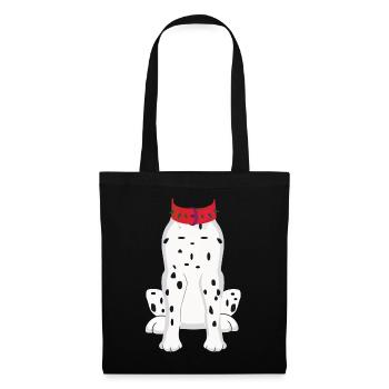 Funny Animal Dog Dalmatian Costume For Halloween - Tote Bag - black - Front